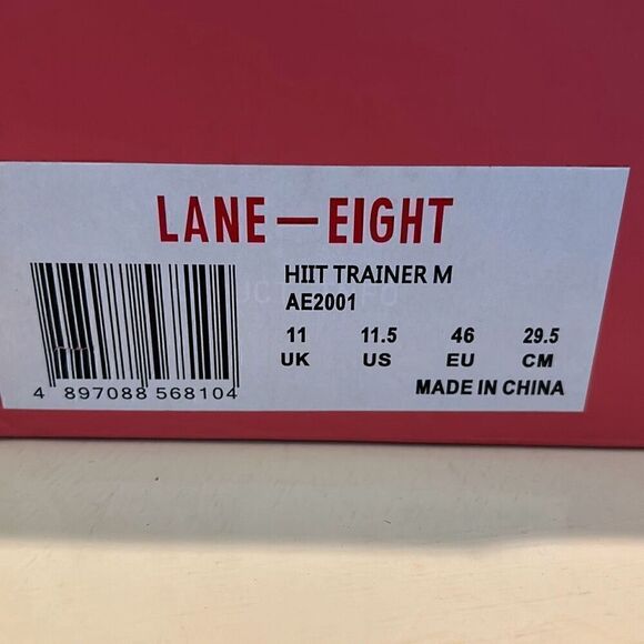 Lane Eight Men\'s 11.5 Hiit Trainer Sneakers Arctic White Gym Athletic Shoe New